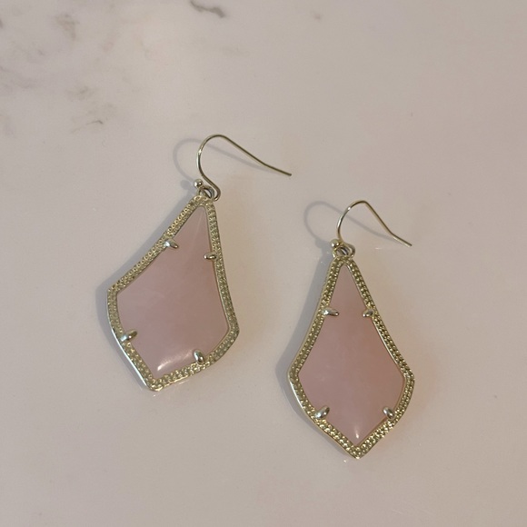 Pink quartz Kendra Scott earrings - Picture 1 of 2
